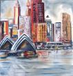 Sydney Skyline Acryl-Collage 50x50  250,-.JPG