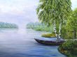 Ingrid Frosch Kahn am Ufer Acryl auf Leinwand 70x100cm 220,-€ .JPG